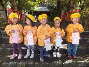 七五三＊園の隣諏訪神社にて